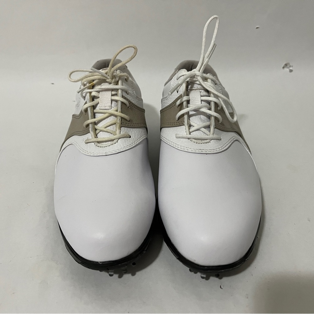 FJ Footjoy SuperLites Super Lites 98803 Women's Golf Shoes 8 M White Tan